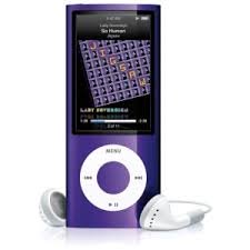 iPod nano第５世代（下方の白いドーナツ状の入力装置がクリックホイール）